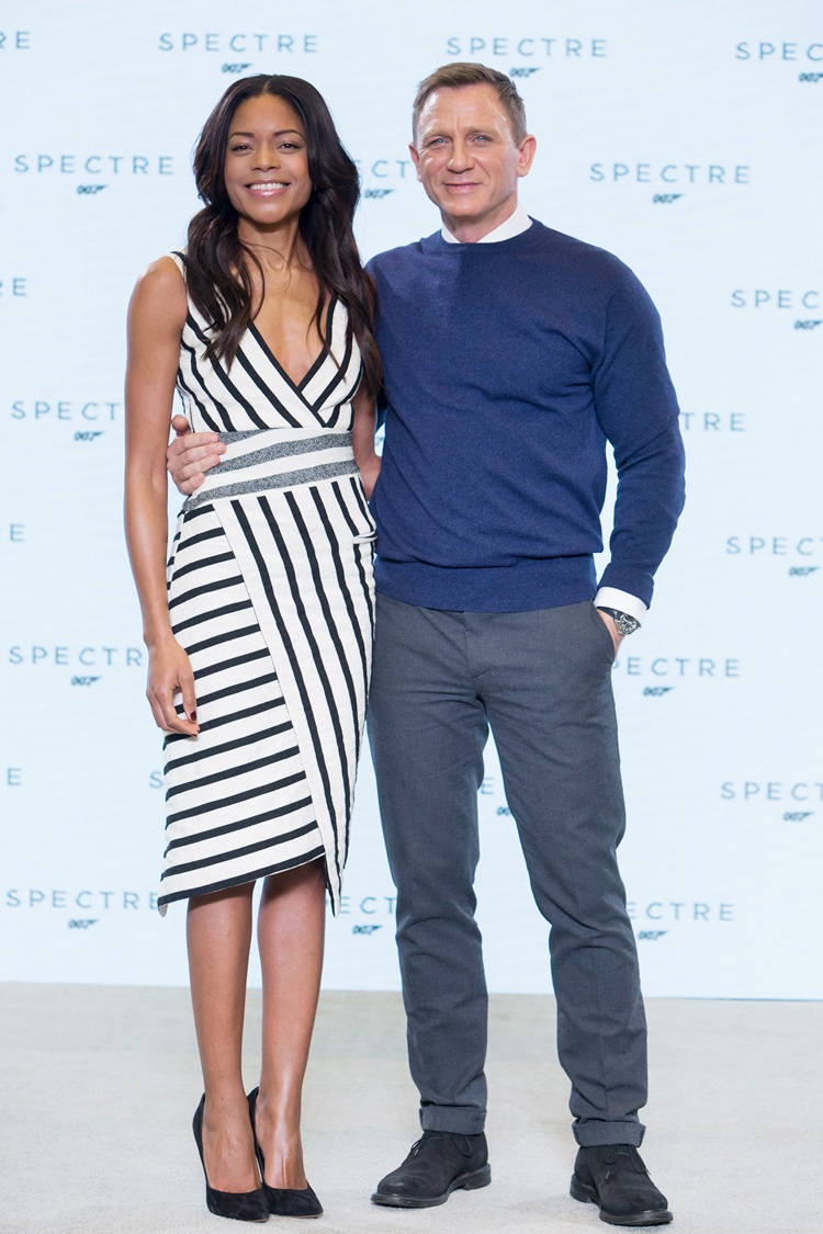 Daniel Craig and Naomie Harris at the Spectre event