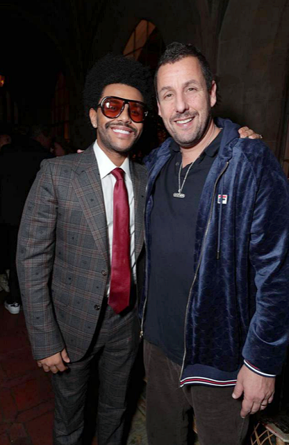 The Weeknd and Adam Sandler 