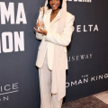 LOS ANGELES, CALIFORNIA - DECEMBER 05: Ayo Edebiri poses with the "Rising Star Award presented by IMDbPro" in the press room during the Critics Choice Association's 5th Annual Celebration Of Black Cinema & Television at Fairmont Century Plaza on December 05, 2022 in Los Angeles, California. (Photo by Matt Winkelmeyer/Getty Images for Critics Choice Association)