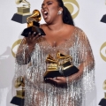 LOS ANGELES, CALIFORNIA - JANUARY 26: Lizzo, winner of Best Traditional R&B Performance for "Jerome," poses in the press room during the 62nd Annual GRAMMY Awards at STAPLES Center on January 26, 2020 in Los Angeles, California. (Photo by Alberto E. Rodriguez/Getty Images for The Recording Academy)