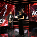 Exclusive - Anthony Anderson (L) presents the award for Outstanding Actress on a Motion Picture to Jennifer Hudson at the 53rd NAACP Image Awards Show at The Switch on Saturday, February 26, 2022 in Burbank, CA.