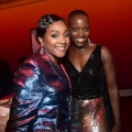 HOLLYWOOD, CALIFORNIA - JULY 09: Tiffany Haddish (L) and Florence Kasumba attend the World Premiere of Disney's "THE LION KING" at the Dolby Theatre on July 09, 2019 in Hollywood, California. (Photo by Alberto E. Rodriguez/Getty Images for Disney)