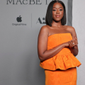 LOS ANGELES, CA - DECEMBER 16: Moses Ingram attends the World Premiere of Apple and A24's "The Tragedy of Macbeth" at The Directors Guild of America. "The Tragedy of Macbeth" will premiere in select theaters on December 25 and globally on Apple TV+ January 14, 2022.