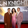 LOS ANGELES, CALIFORNIA - MARCH 22: (L-R) Oscar Isaac, May Calamawy and Ethan Hawke attend the Moon Knight Los Angeles Special Launch Event at the El Capitan Theatre in Hollywood, California on March 22, 2022. (Photo by Jesse Grant/Getty Images for Disney)