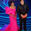 Angela Bassett and Javier Bardem present the Oscar® for best foreign language film during the live ABC Telecast of The 91st Oscars® at the Dolby® Theatre in Hollywood, CA on Sunday, February 24, 2019.
