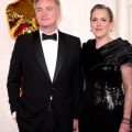 Oscar® nominee Christopher Nolan arrives with Emma Thomason at the red carpet of the 96th Oscars® at the Dolby® Theatre at Ovation Hollywood on Sunday, March 10, 2024.