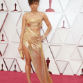 Oscar® nominee Andra Day arrives on the red carpet of The 93rd Oscars® at Union Station in Los Angeles, CA on Sunday, April 25, 2021.