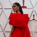 Angela Bassett arrives on the red carpet of The 93rd Oscars® at Union Station in Los Angeles, CA on Sunday, April 25, 2021.
