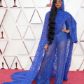 Oscar® nominee H.E.R. arrives on the red carpet of The 93rd Oscars® at Union Station in Los Angeles, CA on Sunday, April 25, 2021.