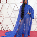 Oscar&reg; nominee H.E.R. arrives on the red carpet of The 93rd Oscars&reg; at Union Station in Los Angeles, CA on Sunday, April 25, 2021.