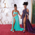 Halle Bailey and Chloe Bailey arrive on the red carpet of the 94th Oscars® at the Dolby Theatre at Ovation Hollywood in Los Angeles, CA, on Sunday, March 27, 2022.