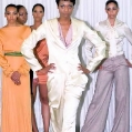 Model walks the runway in a Washington Roberts Fall 2010 outfit, during his fashion show at Coolture Showroom on May 27, 2010.
