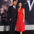 Tom Hardy (L) and Chairman of Sony Pictures Entertainment Thomas Kelly Marcel